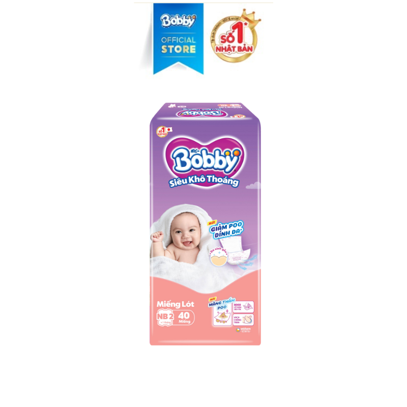 Miếng lót sơ sinh Bobby Newborn 2-40 miếng