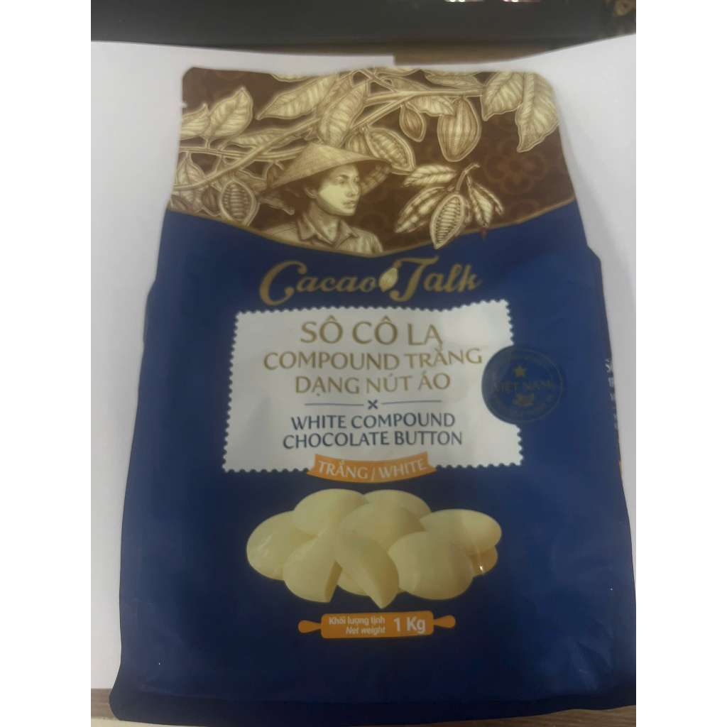 Sô Cô La Compound Trắng Dạng Nút Áo Cacao Talk