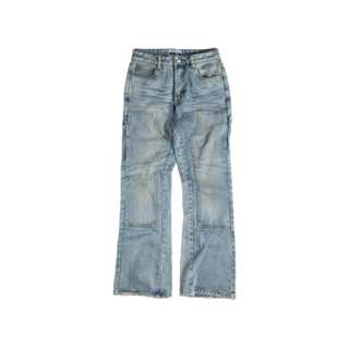  Quần Double Knee Flare Jeans  Washed Blue 
