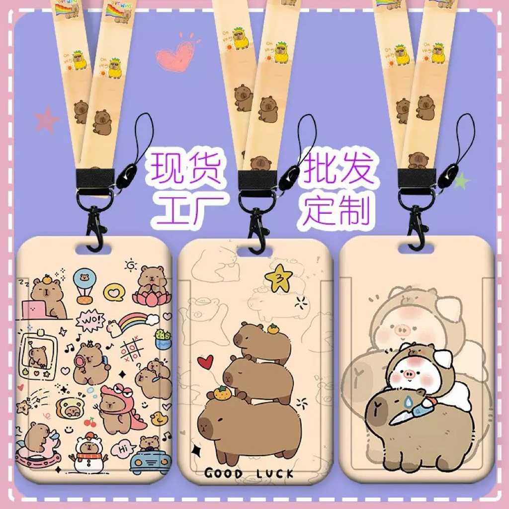 Dây Đeo Thẻ Học Sinh Dọc Capybara , Bảng Tên Ngang Cute Sinh Viên Nhiều Mẫu Hoạt Hình Họa Tiết Dễ Th