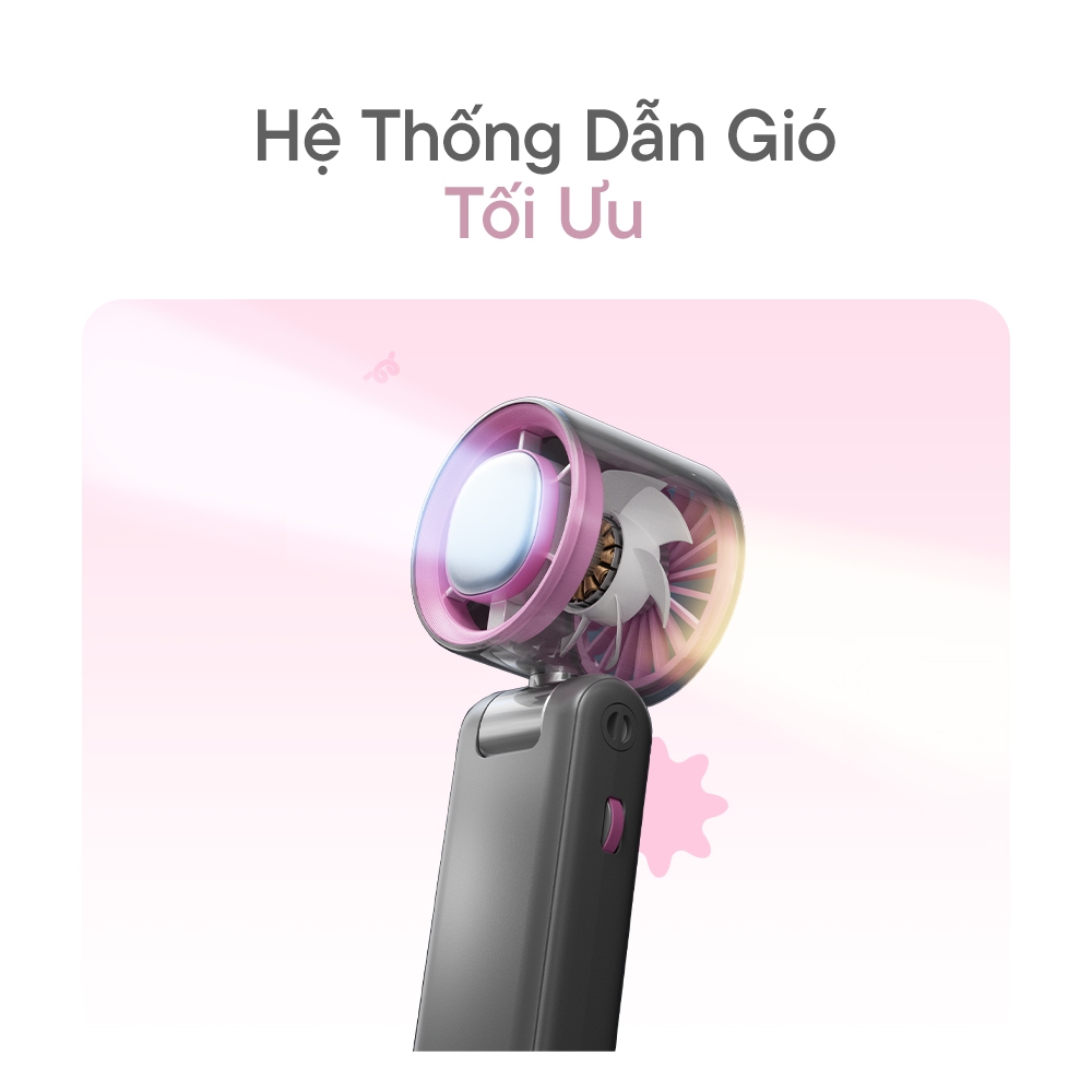 Quạt cầm tay Innoyo Fans Ice - 100 cấp độ gió, gập linh hoạt 180 độ, tích hợp sò lạnh - Bảo hành 6 tháng - Tặng dây đeo | BigBuy360 - bigbuy360.vn