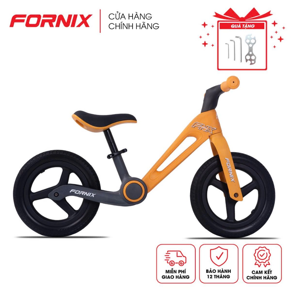 Xe Đạp Chòi chân/Xe thăng bằng cho bé- BB12Z -  Fornix- Xe Gấp Gọn - Bảo Hành 12 Tháng