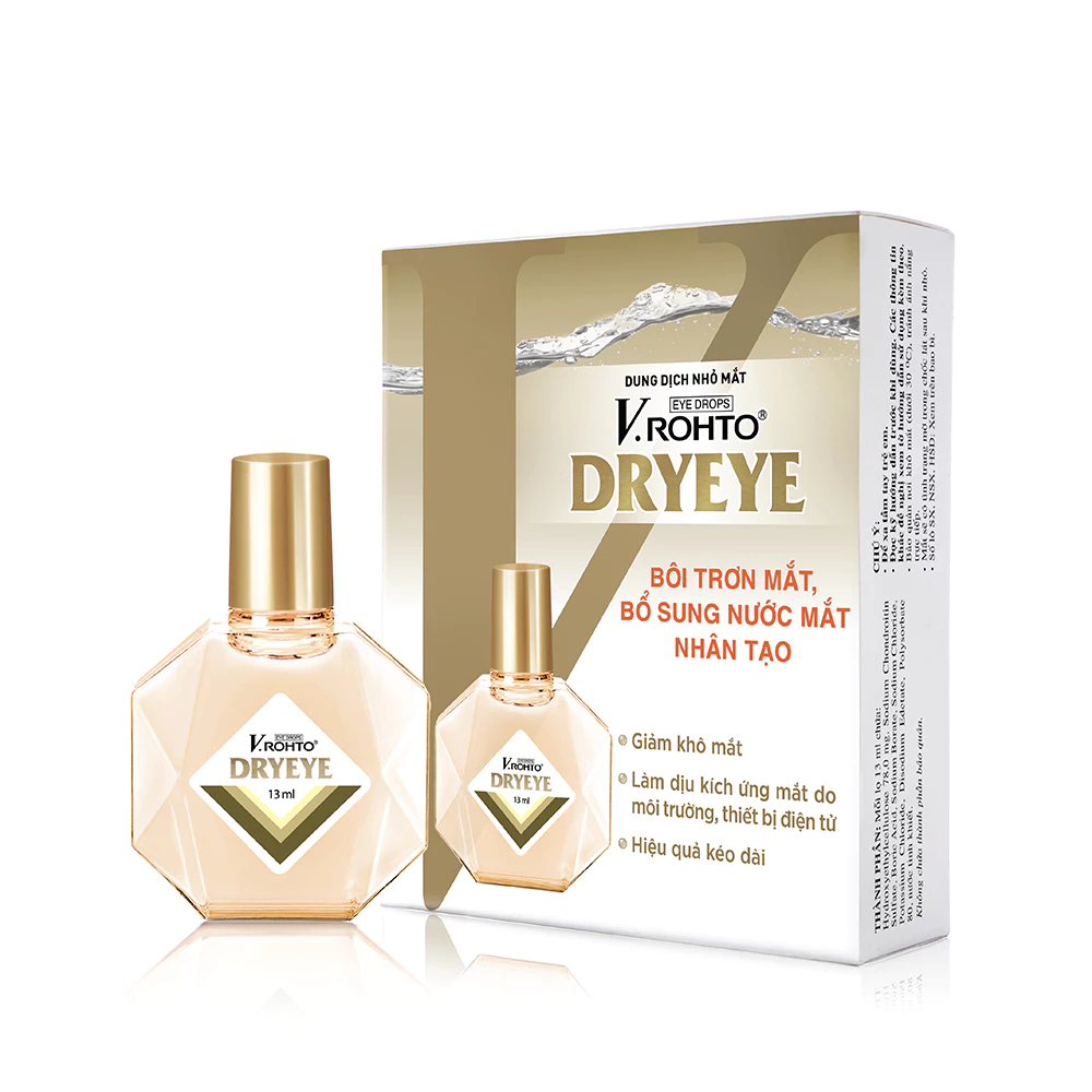 Nước nhỏ mắt cấp ẩm & bổ sung nước mắt nhân tạo V.Rohto DryEye 13ml