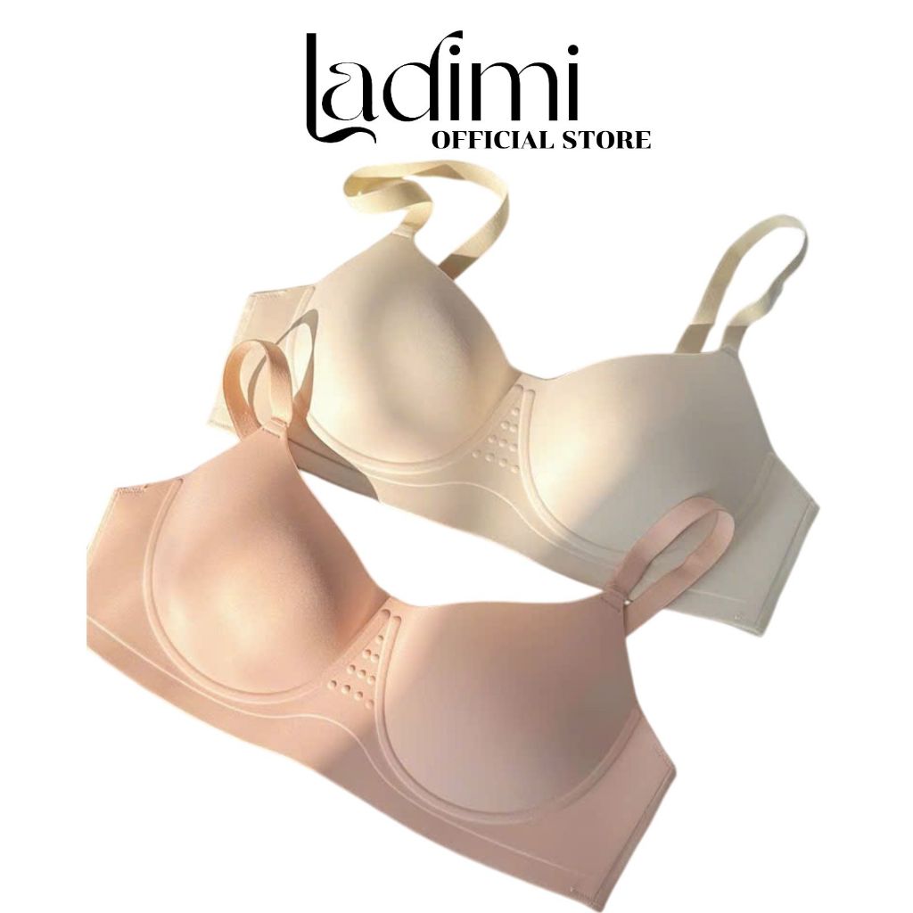 Áo lót nữ LADIMI đúc su không gọng đệm mỏng mềm mại mẫu AL102