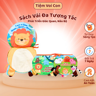 Sách Vải Đa Tương Tác Lalala Baby Âm Thanh Sột Soạt Chút Chít Cho Bé Phát Triển Trí Não