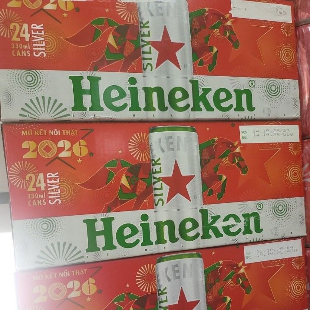 BIA Heineken SILVER BẠC LON 330ml