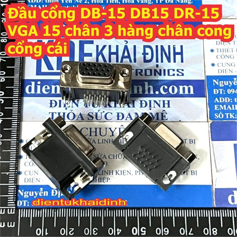 5 cái Đầu cổng DB-15 DB15 DR15 VGA 15 chân 3 hàng chân cong cổng cái, đực kde8491