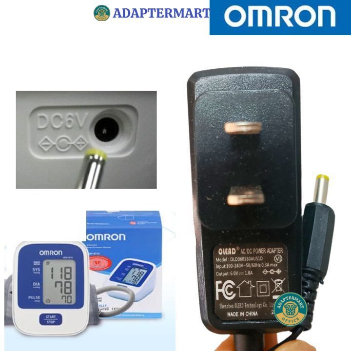 Sạc nguồn 6V cho máy đo huyết áp Omron HEM-7121 HEM-7120 HEM-7112, adapter Omron 6v