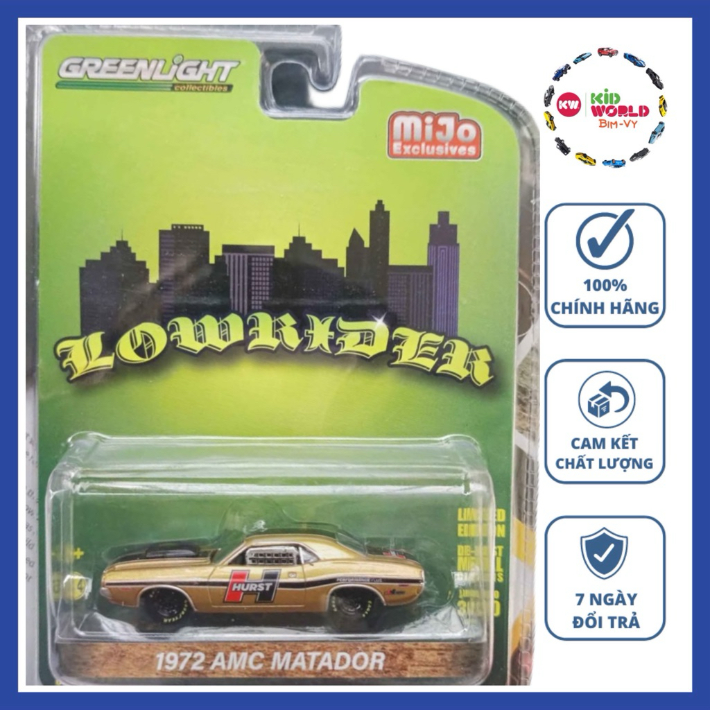 Xe mô hình GreenLight Lowrider Series 1972 AMC Matador 51388.
