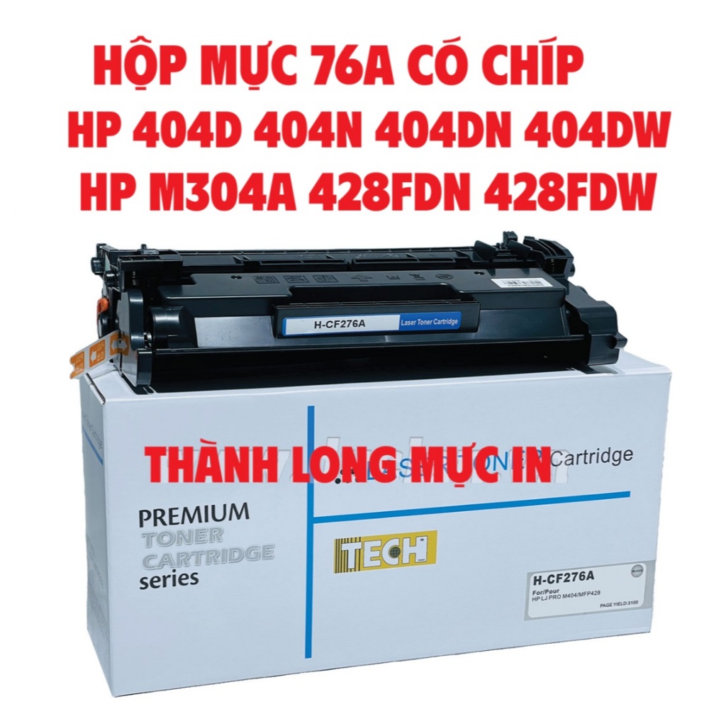 Hộp mực 76a cho HP Pro M428fdn M428fdw M404d 404n 404dn 404dw CÓ CHIP MỚI 100%