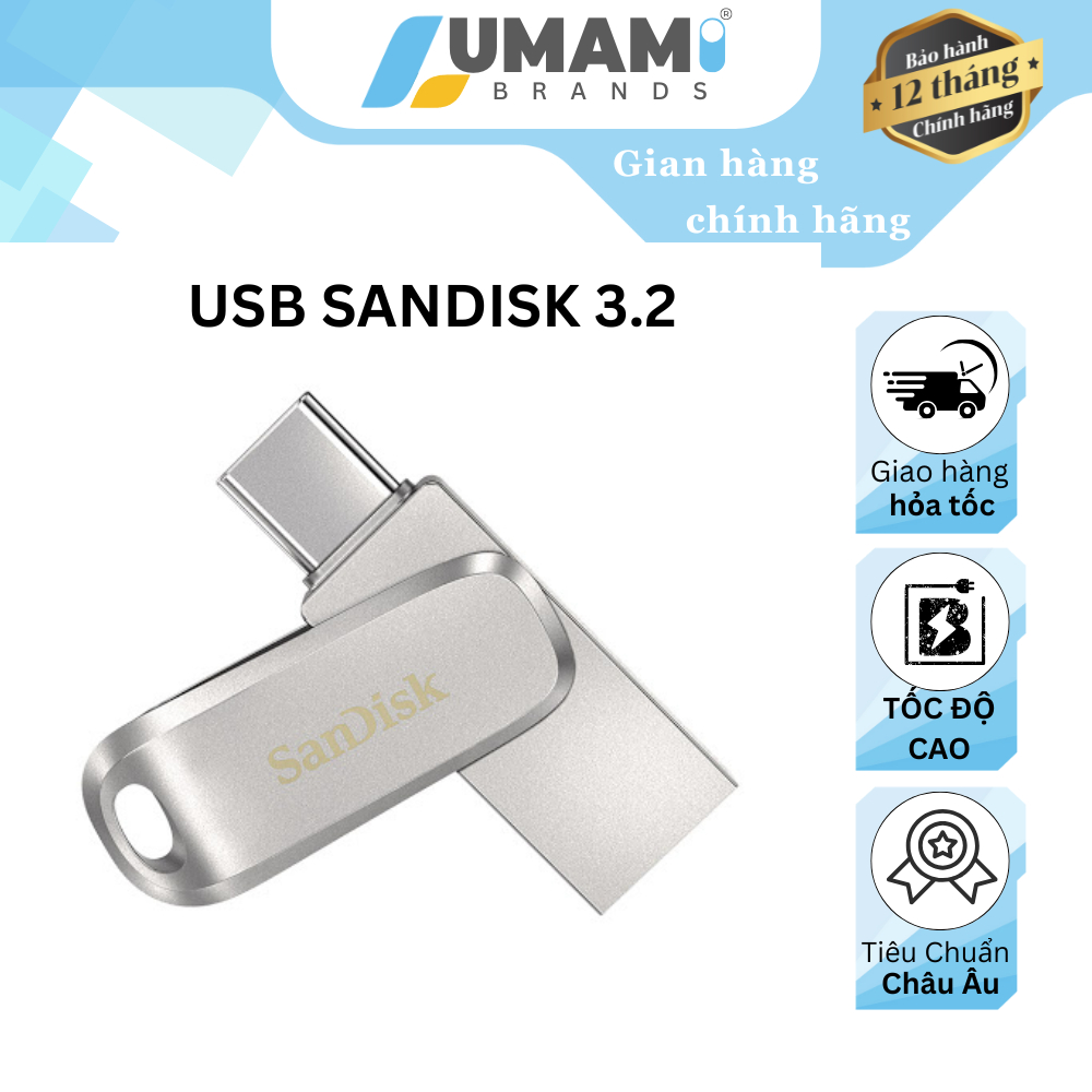 USB Sandisk Ultra Dual Drive Luxe USB 3.2 (32GB / 64GB / 128GB / 256G)
