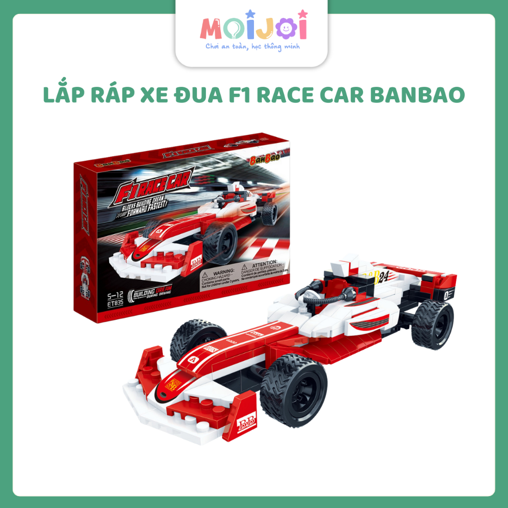 Đồ chơi lắp ráp Xe đua F1 Race Car BanBao ET835 (232 chi tiết)