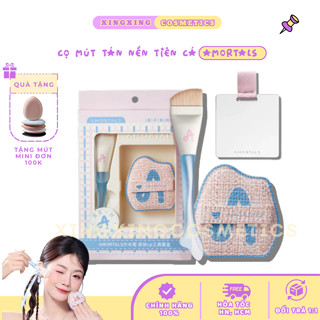  HỎA TỐC Cọ Tán Nền AMORTALS Tiên Cá Đầu Vát Tán Nền Mịn set cọ mút Che Phủ Tự Nhiên & Bông Mút Tán Nền XINGXINGCOSMETI 