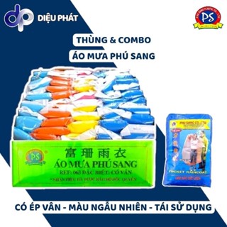  Thùng Áo Mưa Nilon Tiện Lợi Phú Sang Ép Vân Cao Cấp - Dày Bền Chống Nhăn Sử Dụng 1-2 Lần 