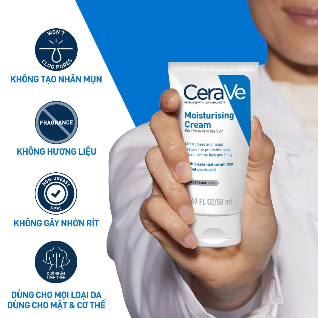 Kem Dưỡng Ẩm Dành Cho Da Khô Moisturising Cream Cerave