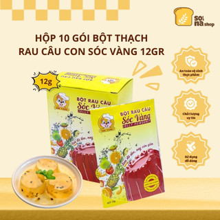 (Hộp 10 Gói) Bột Rau Câu Con Sóc Vàng 12g Giúp Làm Thạch Rau Câu Giòn Dai, Thơm Ngon - SONA'S SHOP