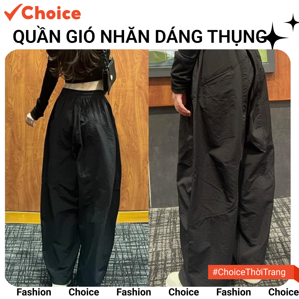 [Choice] Quần Gió Nhăn 4 Túi Dáng Thụng FA1-2711-22 Cá Tính, Đầy Đủ Size
