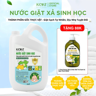  Nước Giặt Sinh Học Cho Bé KinKit Lên Men Từ Bã Trà & Nước Gạo Sạch Dịu Nhẹ An Toàn Cho Da 2.1L 
