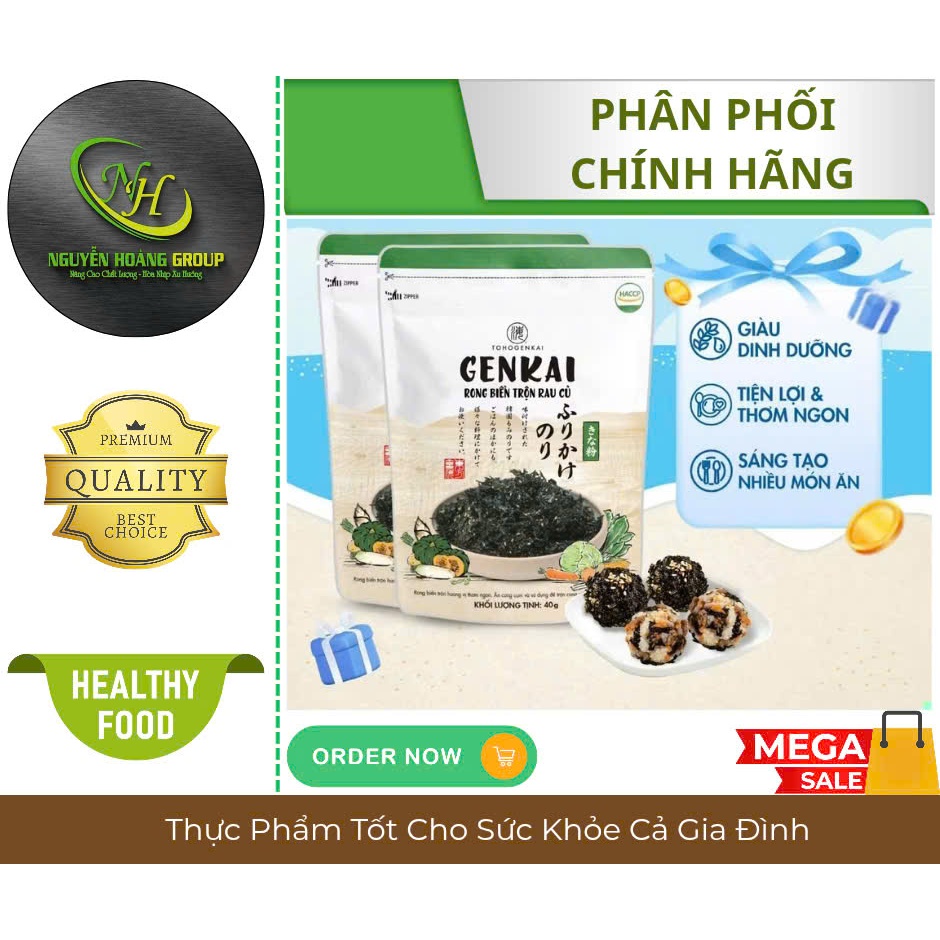 GENKAI - Rong Biển Trộn Cơm Vị Rau Củ 40g