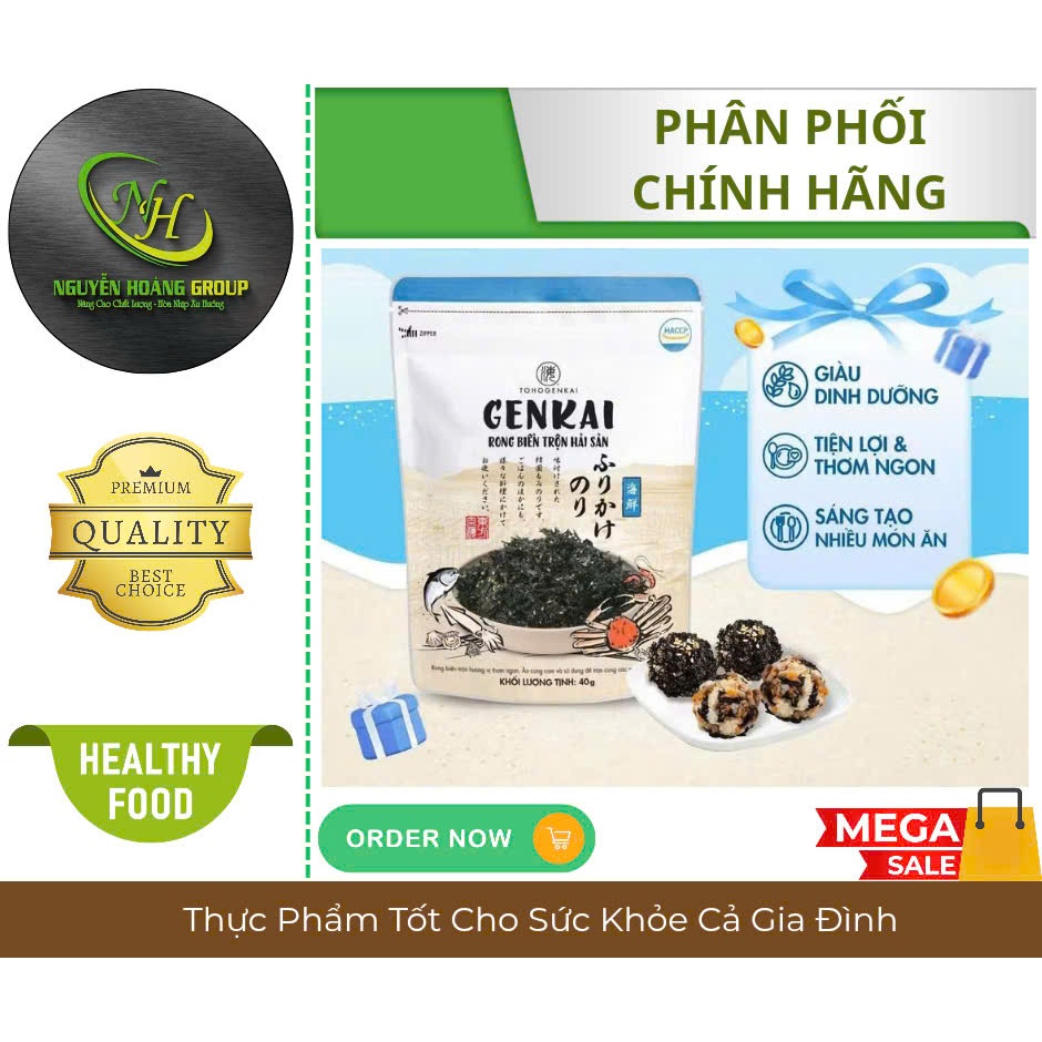 GENKAI - Rong Biển Trộn Cơm Hải Sản 40g