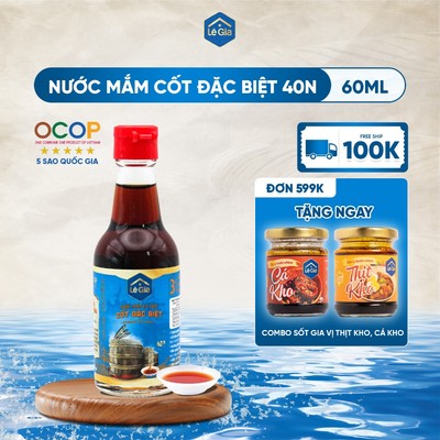 Nước mắm truyền thống Lê Gia - Cốt đặc biệt 60ml