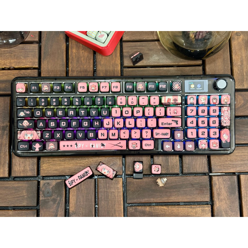 Bàn Phím Cơ  AULA F-NB98 Có Màn Hình Led Núm Xoay/3 Mode/ Led Rgb/ Keycap Trong  Bảo hành 24 tháng
