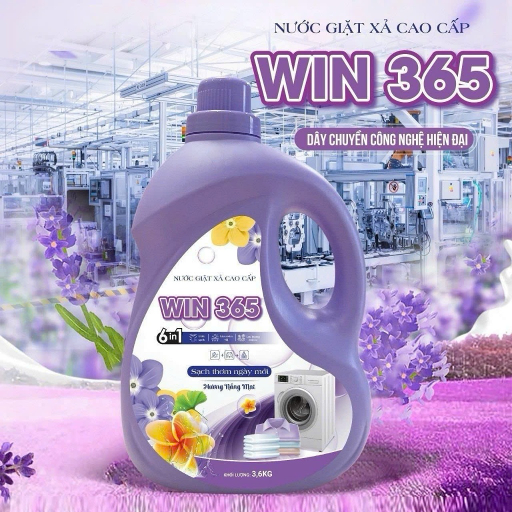Nước giặt xả WIN 365 bình 3kg6