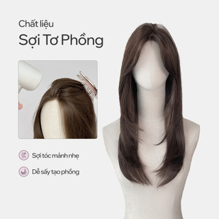 Tóc Giả Nguyên Đầu Siêu Da Lưới Lace CAPELLI Cúp Layer Mái Bay Julia Premium Wig
