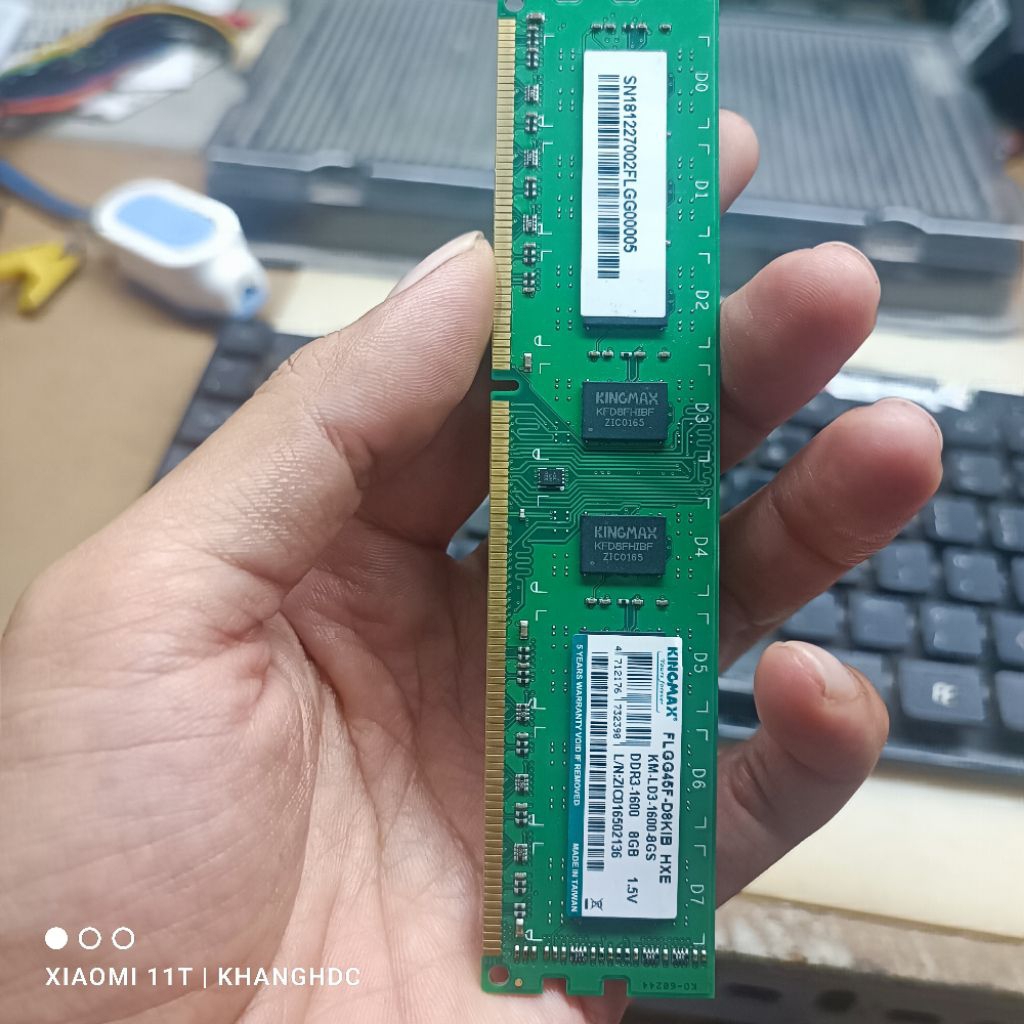 RAM 3 8GB THÔNG SỐ DDR3 8G BUS 1600 KINGMAX [2 MẶT CHIP]