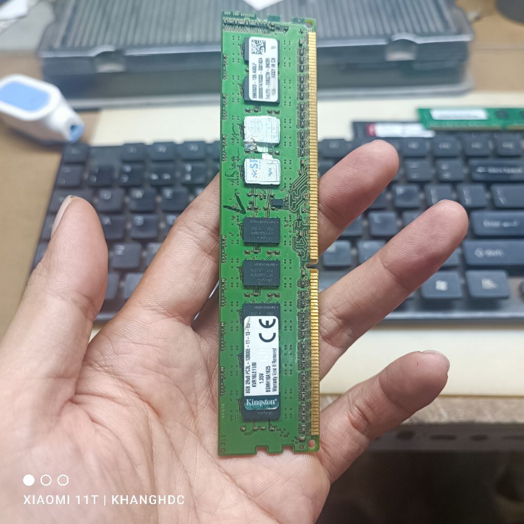 RAM 3 8GB ECC NON REG THÔNG SỐ PC3L 8GB 12800E KINGSTON
