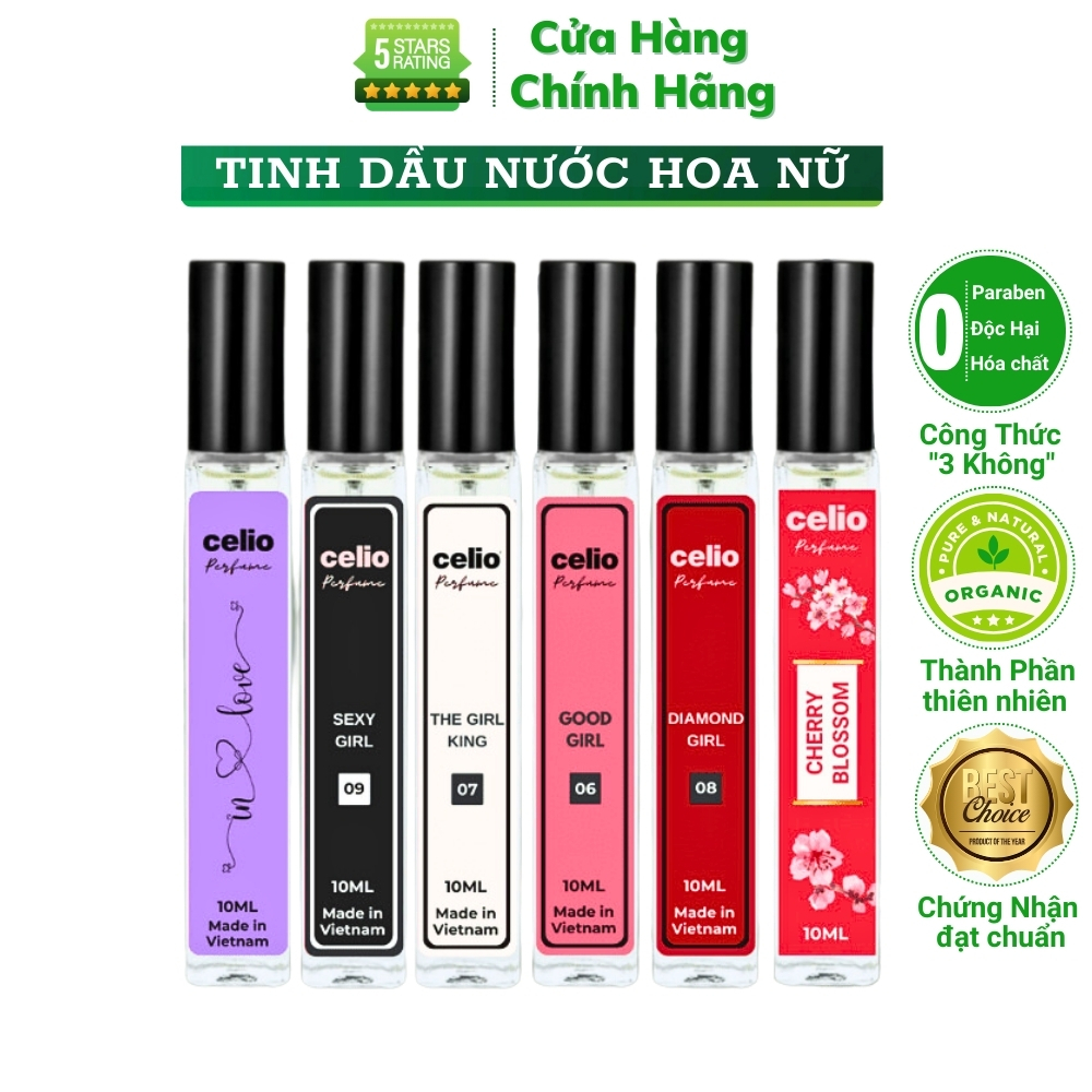 Tinh Dầu Nước Hoa Cho Nữ Celio Chính Hãng 10ml Nc Hoa Cao Cấp Mini Giá Rẻ Lưu Hương Thơm Lâu Mùi Nhẹ