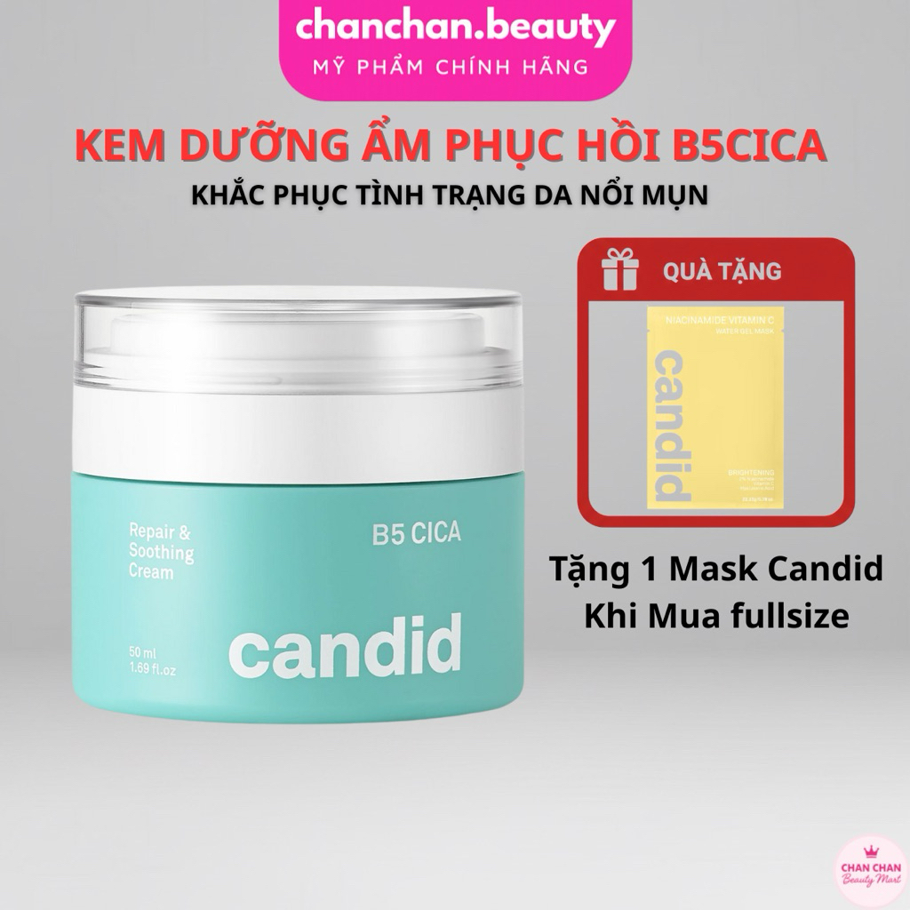 Candid B5 CICA Repair & Soothing Cream  50ml CHANCHAN beauty