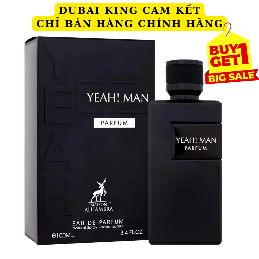 **Nước Hoa Nam Yeah Man Parfum – Maison Alhambra EDP 100ML  Nam Tính – Lịch Lãm – Giàu Sang & Cực Kỳ