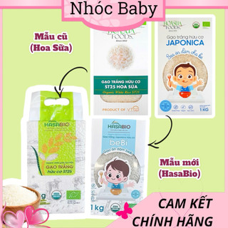  Gạo trắng hữu cơ ăn dặm Hasabio Hoa Nắng Food 1kg  Gạo ST25 gạo JAPOLICA  
