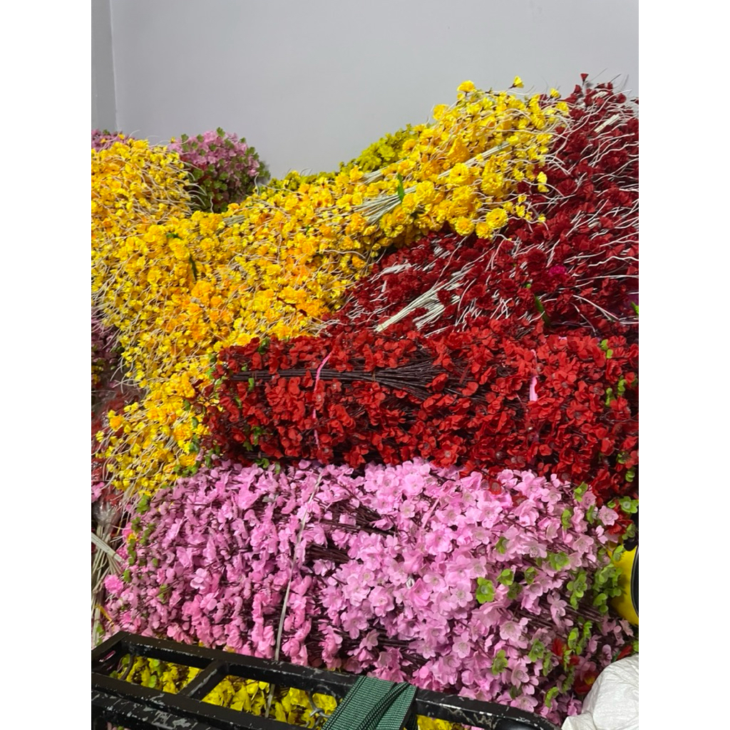 CÀNH HOA MAI GIẢ, CÀNH HOA ĐÀO GIẢ, MAI ĐÀO GIẢ TRANG TRÍ TẾT, HOA MAI GIẢ