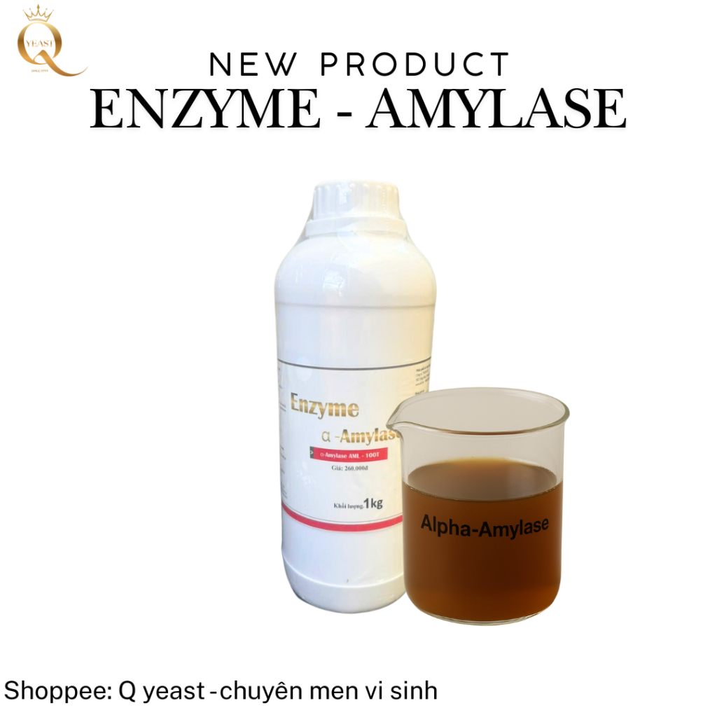 [ Dạte 02/2027] Enzyme thủy phân, dịch hóa Alpha Amylase AHA 100T ( dạng nước) hũ 1kg