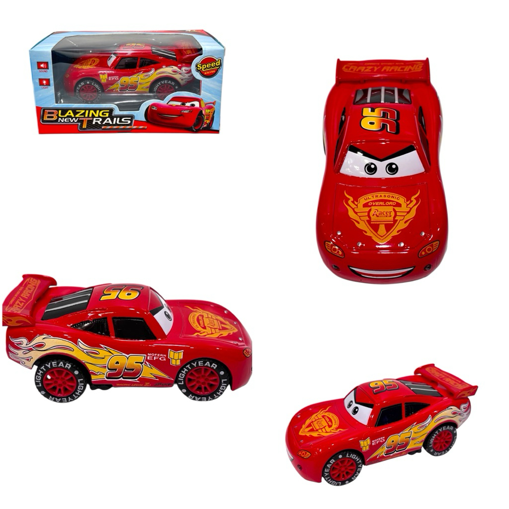 Hộp đồ chơi xe mcqueen 95 kim loại có đèn + nhạc - Xe ô tô Mcqueen vương quốc xe hơi