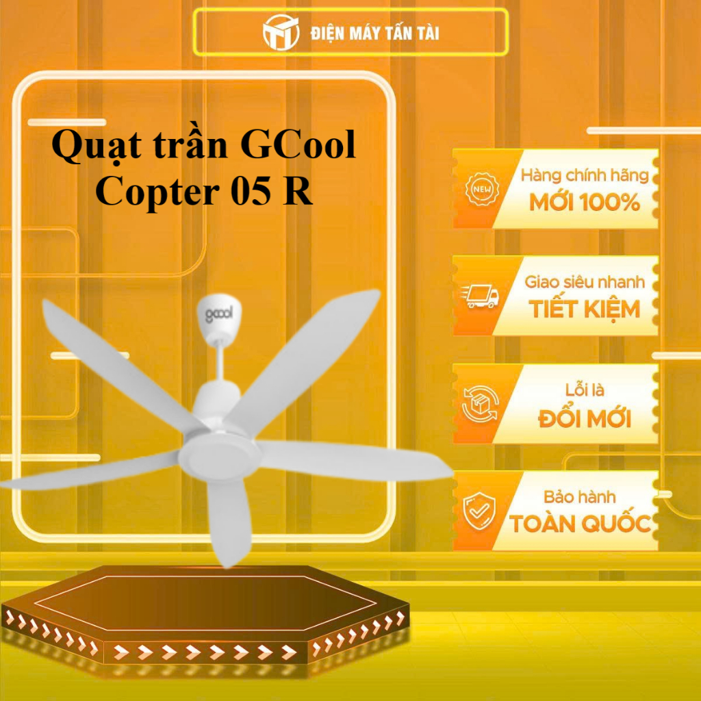 VN011402502/VN011402503/VN011402504 - Quạt trần GCool Copter 05 R - GIAO TOÀN QUỐC