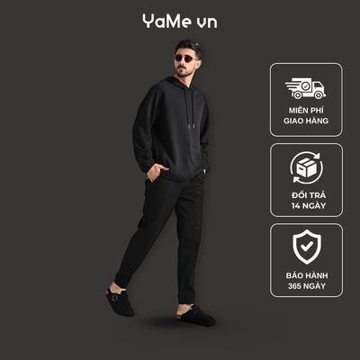Áo Khoác Hoodie Nam Vải Scuba CloudTouch™ Xốp Nhẹ Chạm Êm Da The Minimalist 025 Dáng Vừa Vặn F3 24669 |YaMe|