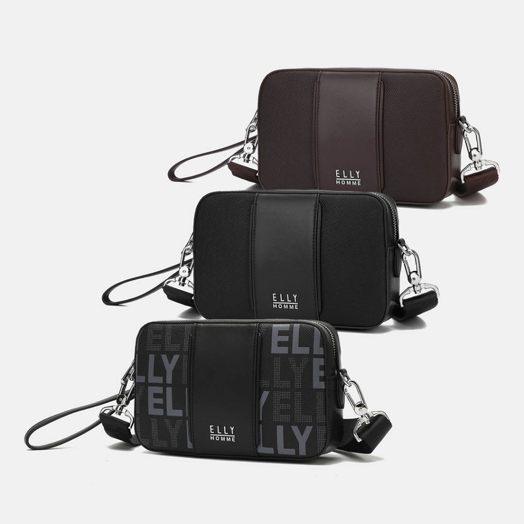 Túi clutch nam cầm tay, đeo vai, đeo chéo da thật ELLY HOMME – ECM23
