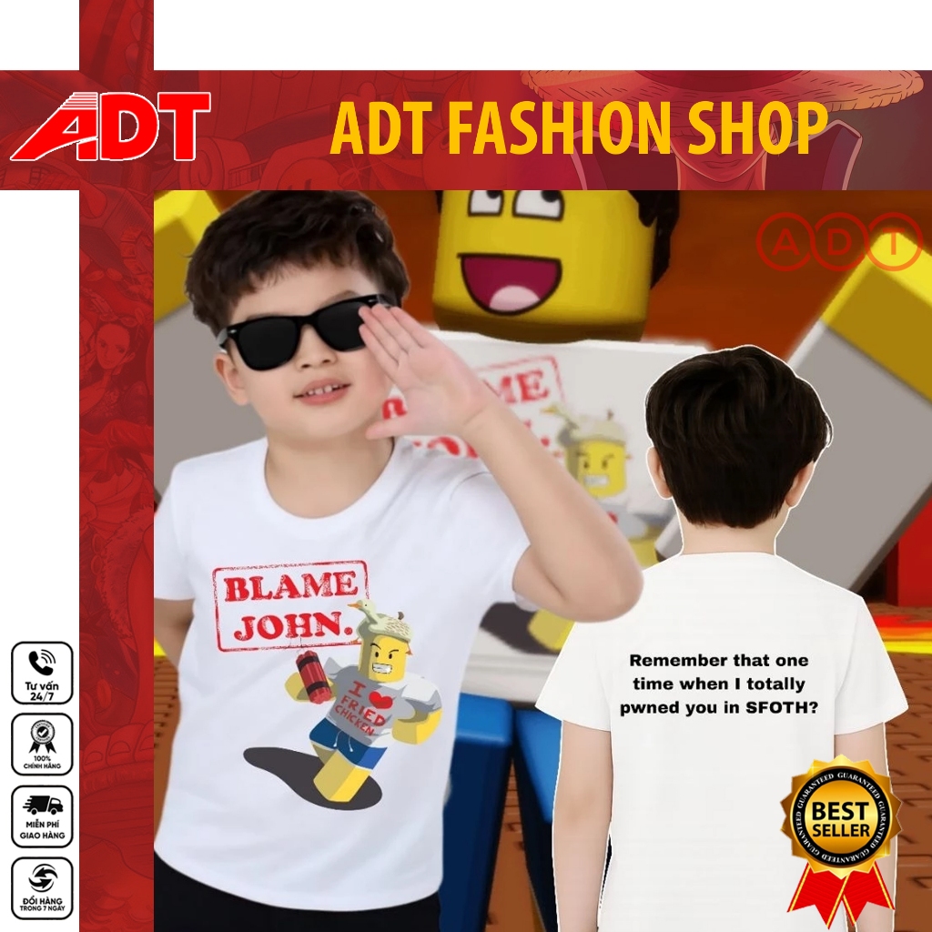 Áo thun Roblox Shedletsky Blame John Tôi yêu gà rán - Herobrine Minecraft - Anh Gà MC - Quang Hùng M
