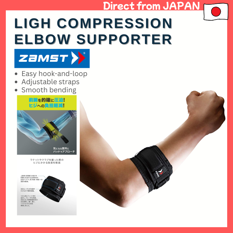 ZAMST Elbow Band Support – Padded Short Type, Tennis/Golf/Sports, Universal Left/Right, Size M/L