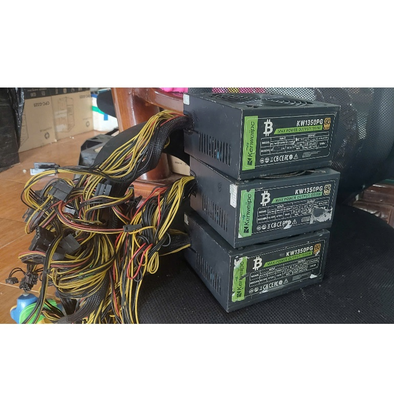 Nguồn máy tính, nguồn PC, nguồn trâu 1000W 1350W 90 80 plus gold full 8pin 6 pin