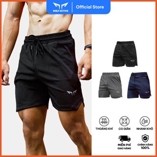  Quần Short Gym Nam Wolf Active Fitpro2 Vải Poly 2 Da Co Giãn Thoáng Khí Form Chuẩn Cho Tập Luyện 
