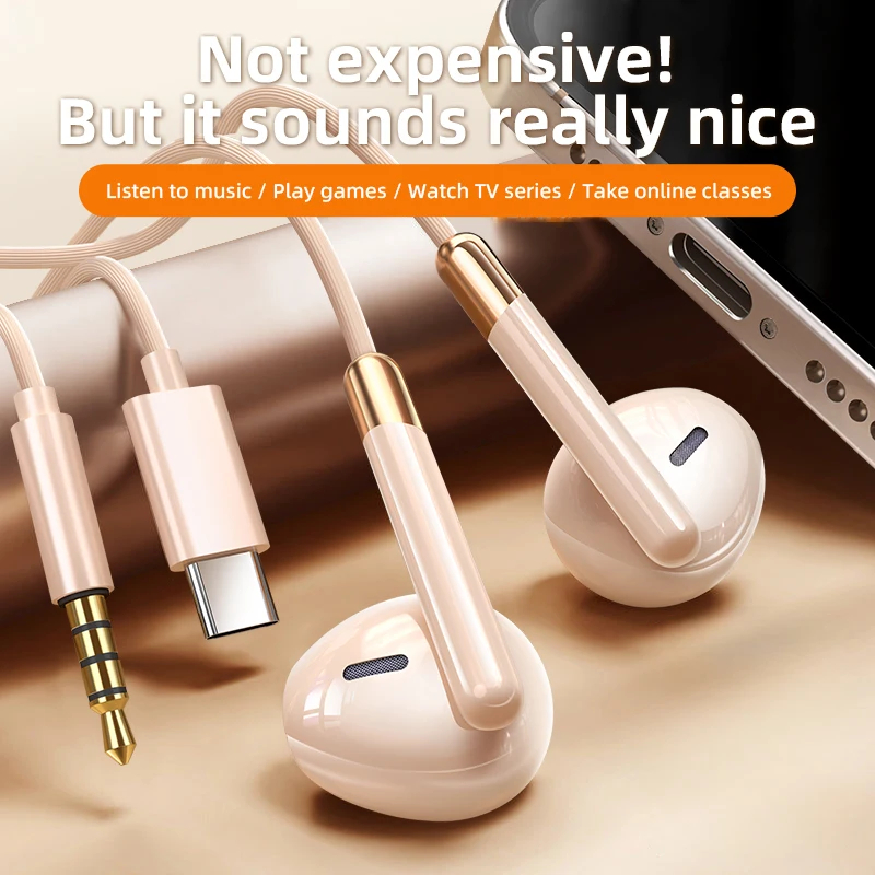 Tai Nghe Có Dây Giao Diện 3.5mm & Type-C Chống Nhiễu Thoải Mái Cho Đi Lái Hàng…