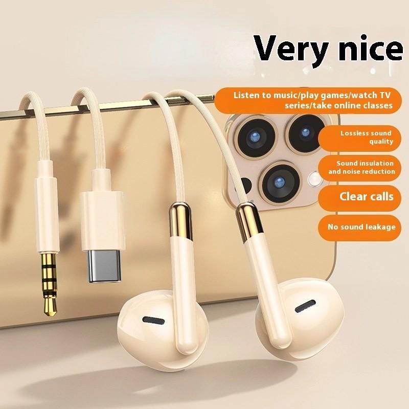 Tai nghe có dây loại C và tai nghe chất lượng âm thanh cao 3,5mm Ergonomic Design Bass