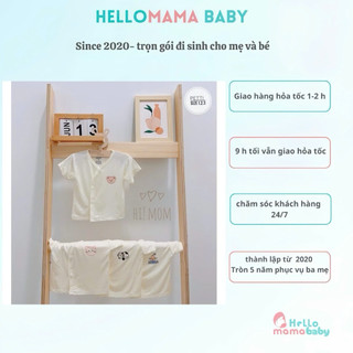  Áo thun cotton lạnh  peptit Hi-Mom-TRẮNG KEM-TAY NGẮN-HIMOM009- Hellomama * 