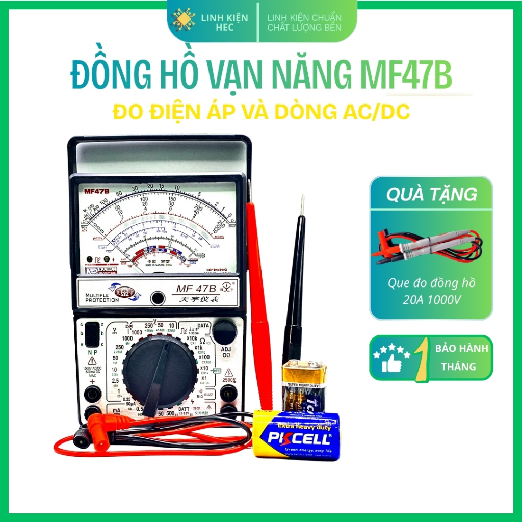 Đồng hồ vạn năng cơ kim MF47B cao cấp chất lượng cao Linhkienhec