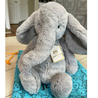   CHÍNH HÃNG Gấu bông Voi Jellycat bản Luxe BASHFUL LUXE ELEPHANT THUDDEUS 