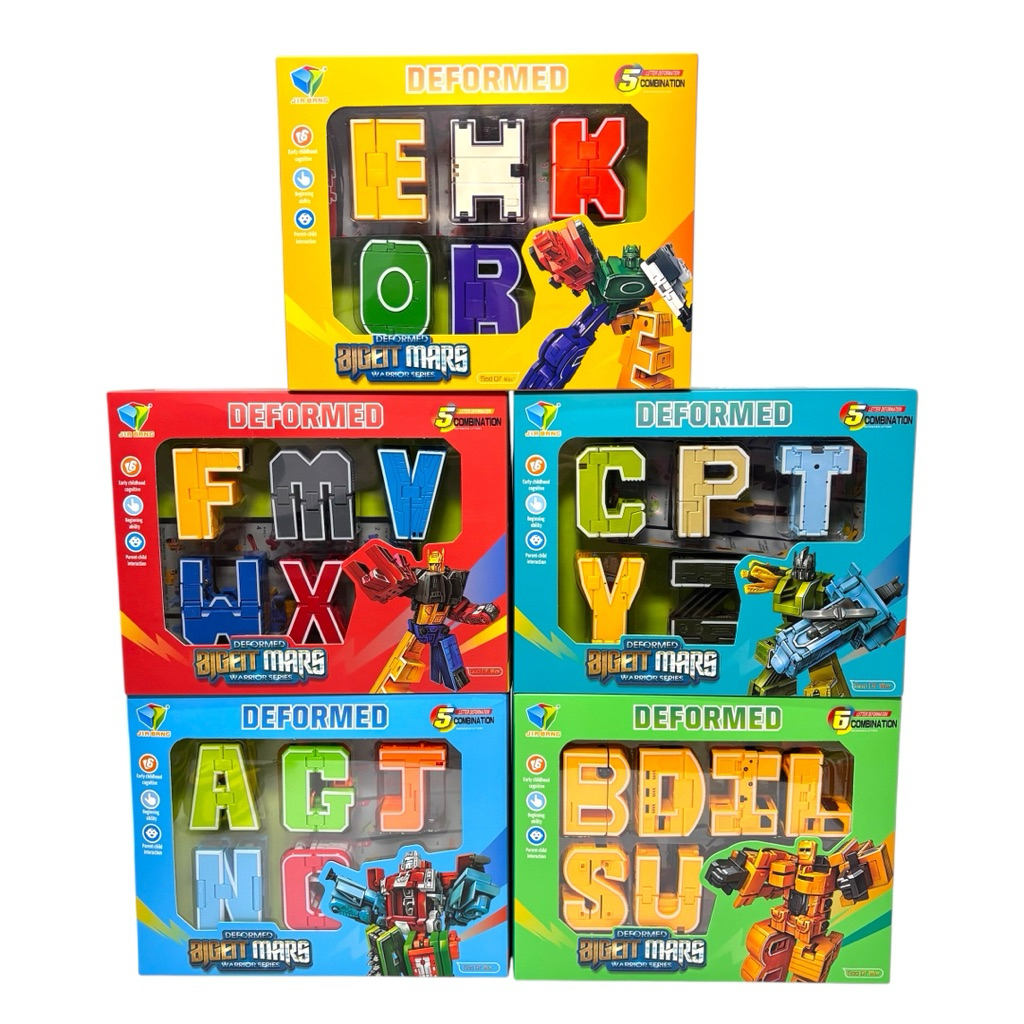 Đồ chơi chữ cái lắp ghép biến hình robot hợp thể - chữ cái biến hình - đồ chơi thông minh - robot bi